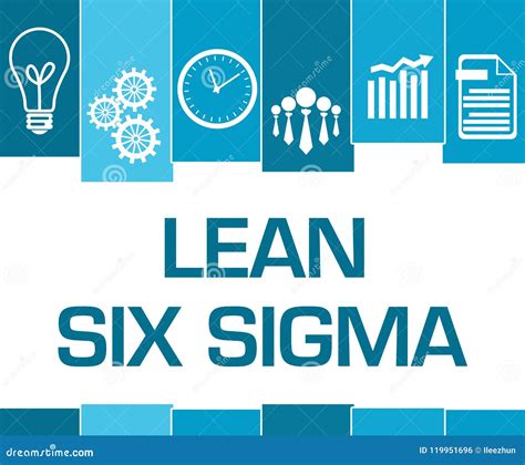 Lean Six Sigma Blue Stripes Symbols Stock Illustration - Illustration ...