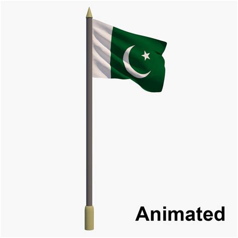 3D flag pakistan - animation - TurboSquid 1189949