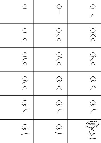 Animation flip book - stick person | Teaching Resources