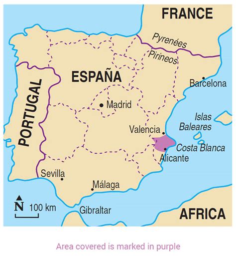 Costa Blanca Map