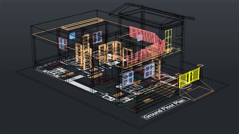 3D model of house plan is available in this Autocad drawing file ...