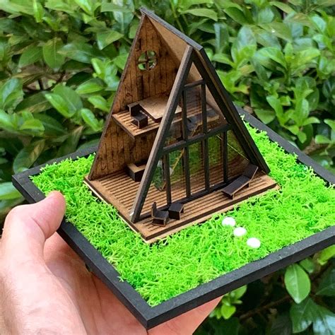 DIY Miniature House Model Mini Modern House With Garden Mini - Etsy