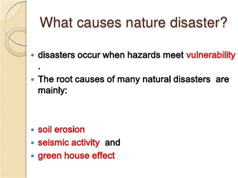 Natural disaster