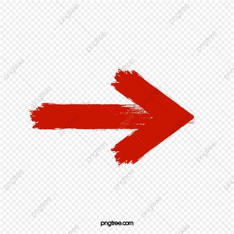 Red Painted Arrow Marks, Arrow Clipart, Arrow Vector, Brushwork PNG ...