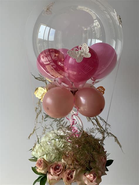 Balloon flower arrangement | Flower arrangements, Balloon flowers, Balloons