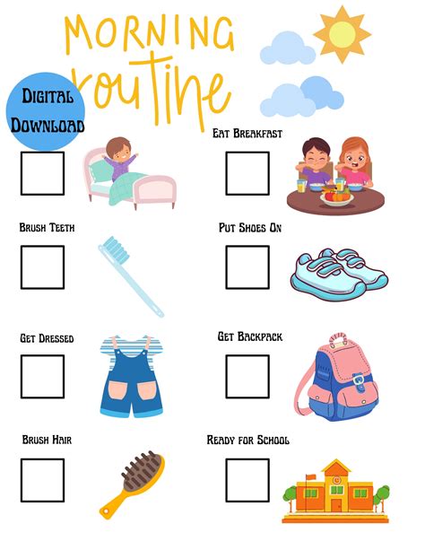 Morning Routine for Kids Getting Ready for School, Help Your Child ...