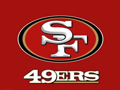 San Francisco 49ers Logo on Red Background