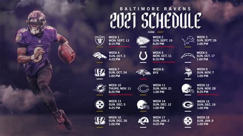 Baltimore Ravens 2021 Season Schedule Release