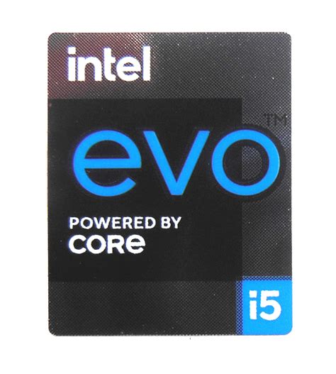 Intel EVO Powered by Core i5 Sticker 18 x 22mm / 11/16″ x 7/8″ [1103 ...