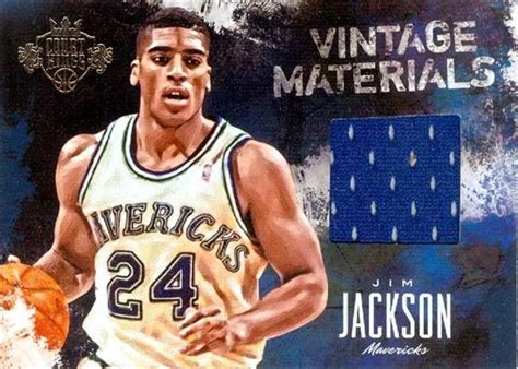 Jim Jackson player worn jersey patch basketball card (Dallas Mavericks ...