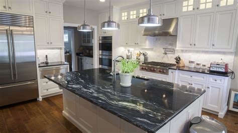 Cosmic Black & Black Galaxy Granite Kitchen Countertops