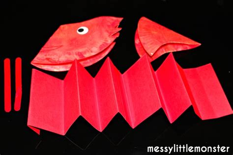 Paper Plate Dragon Puppet - Messy Little Monster