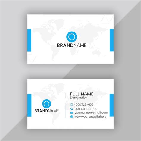 Premium Vector | Psd modern blue and white business card