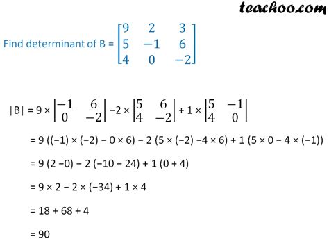 Finding Determinant of a 2x2, 3x3,4x4 Matrix - with Examples - Teachoo