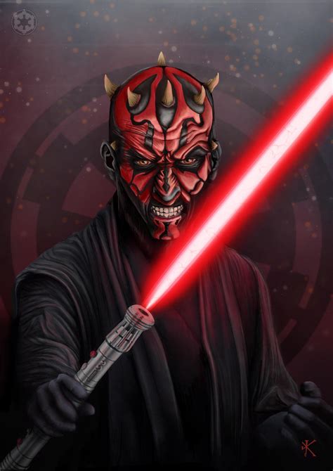 [OC] Darth Maul Duel - Procreate, by me 2022 : StarWarsArt