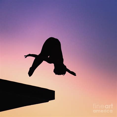 Silhouette Of Female Diver Photograph by Microgen Images/science Photo ...