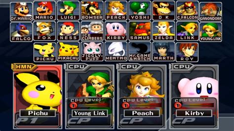 Super Smash Bros. Melee - All Characters - YouTube