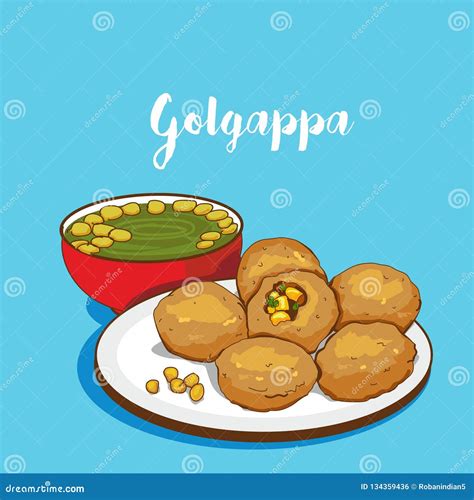 Pani Puri Street Food Stock Illustrations – 31 Pani Puri Street Food ...