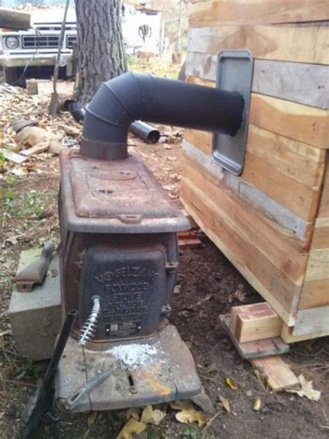 Smokehouse with wood stove … | Smoke house diy, Diy wood stove ...