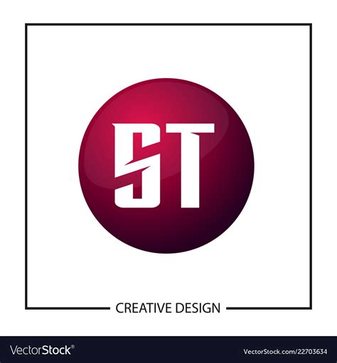 Initial letter st logo template design Royalty Free Vector