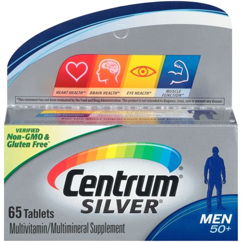 Centrum Silver Men 50+ Multivitamin Tablets, 65 Ct - Walmart.com