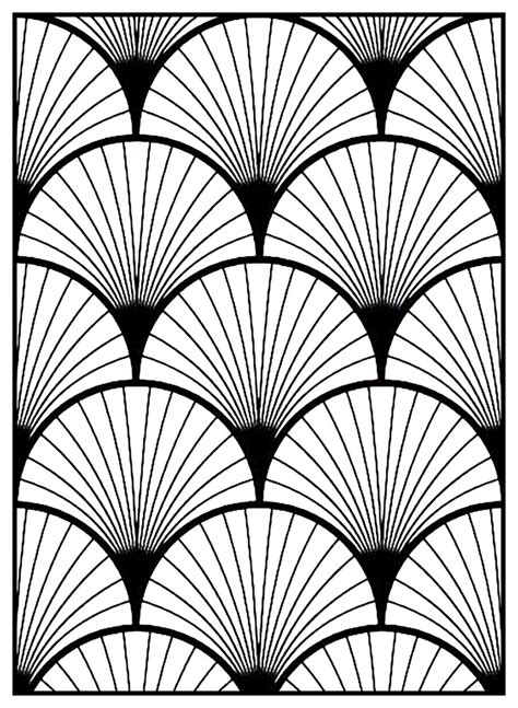 Geometric patterns art deco - 3 - Art Deco Coloring Pages for adults