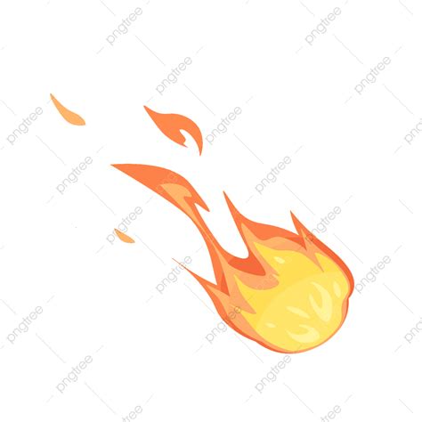 Cartoon Fireball Vector Art PNG, Vector Fireball Flame Cartoon Material ...