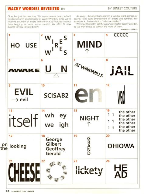 20 Pictogram Puzzles Printable | Desalas Template