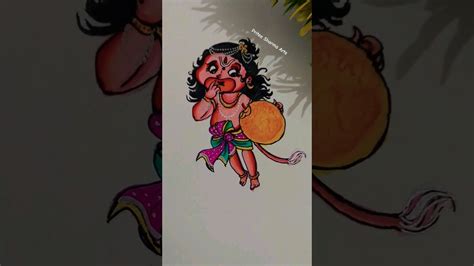 Hanuman ji eating sun 🌞 drawing #drawing #art #hanuman#painting - YouTube