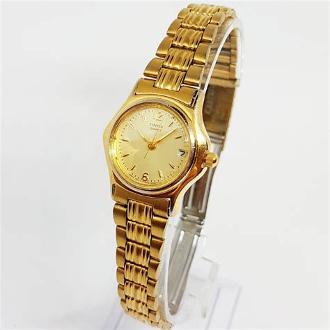 Vintage Ladies Citizen Watch | Gold Quartz Citizen 6010 S42025 Watch ...