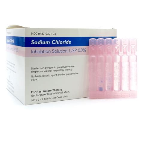 Sodium Chloride, 0.9%, for Inhalation, SDV, 3mL, 100 Vial/Tray | McGuff ...