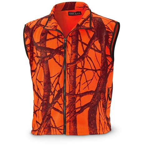 World Famous Orange Camouflage Fleece Vest