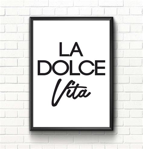 La Dolce Vita Print Sweet Life Italian Quote Print - Etsy