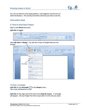 Fillable Online Drawing shapes in Word Fax Email Print - pdfFiller