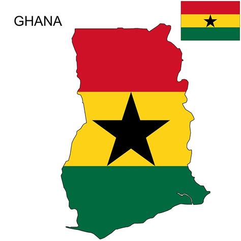 Ghana Flag Map and Meaning | Mappr