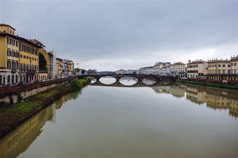 Arno river and a bridge in Florence, Italy – free photo on Barnimages