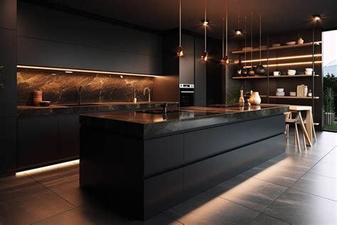 Embracing Elegance: The Timeless Allure of Modern Matte Black Kitchen ...