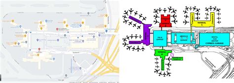 Terminals map Fort Lauderdale Airport : General Scheme