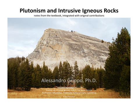 (PDF) Plutonism and Intrusive Igneous Rocks - homepage.smc.eduhomepage ...