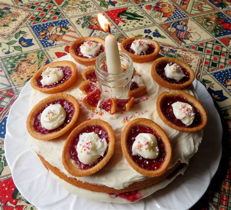 Raspberry Jam Tart Birthday Cake