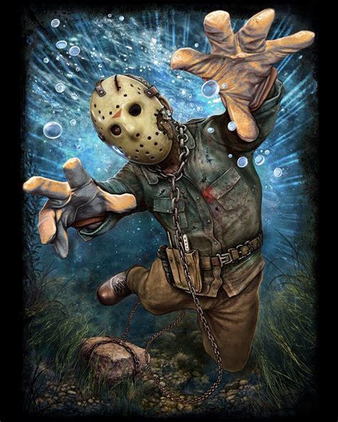 Jason Voorhees, Under Water, Reaching | Halloween horror, Horror movie ...