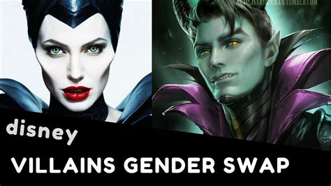 DISNEY VILLAINS GENDER SWAP - YouTube