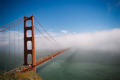 Golden Gate Bridge Fog Royalty Free Photo