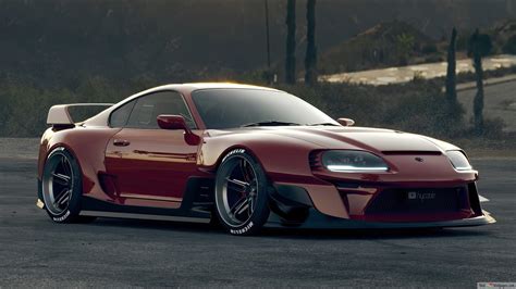 🔥 Free Download Red Modified Toyota Supra mk4 4k Wallpaper by ...