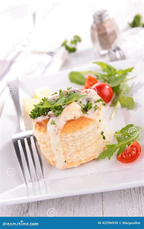 Vol Au Vent with Chicken and Mushroom Stock Image - Image of gastronomy ...