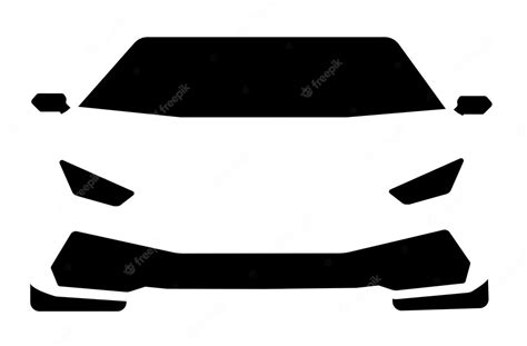 Premium Vector | Black and white car on a transparent background