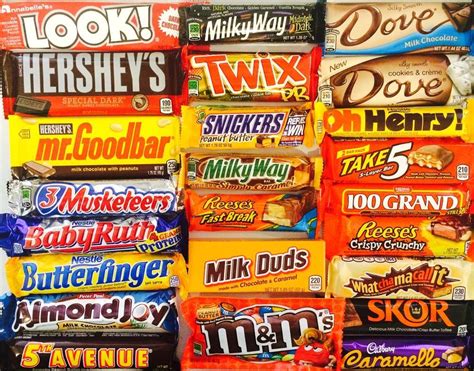 American Candy Assortment - Chocolate - 24 Bars Hershey Nestle Mars ...