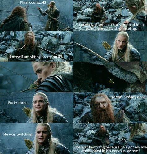 One of the best scenes. | Lord of the rings, Legolas, Legolas and gimli