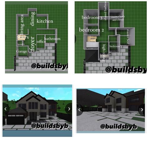 Tiny Two Story Bloxburg House Layout - Draw-o