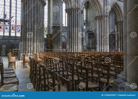 Interior Decoration of the Rouen Cathedral Editorial Stock Image ...